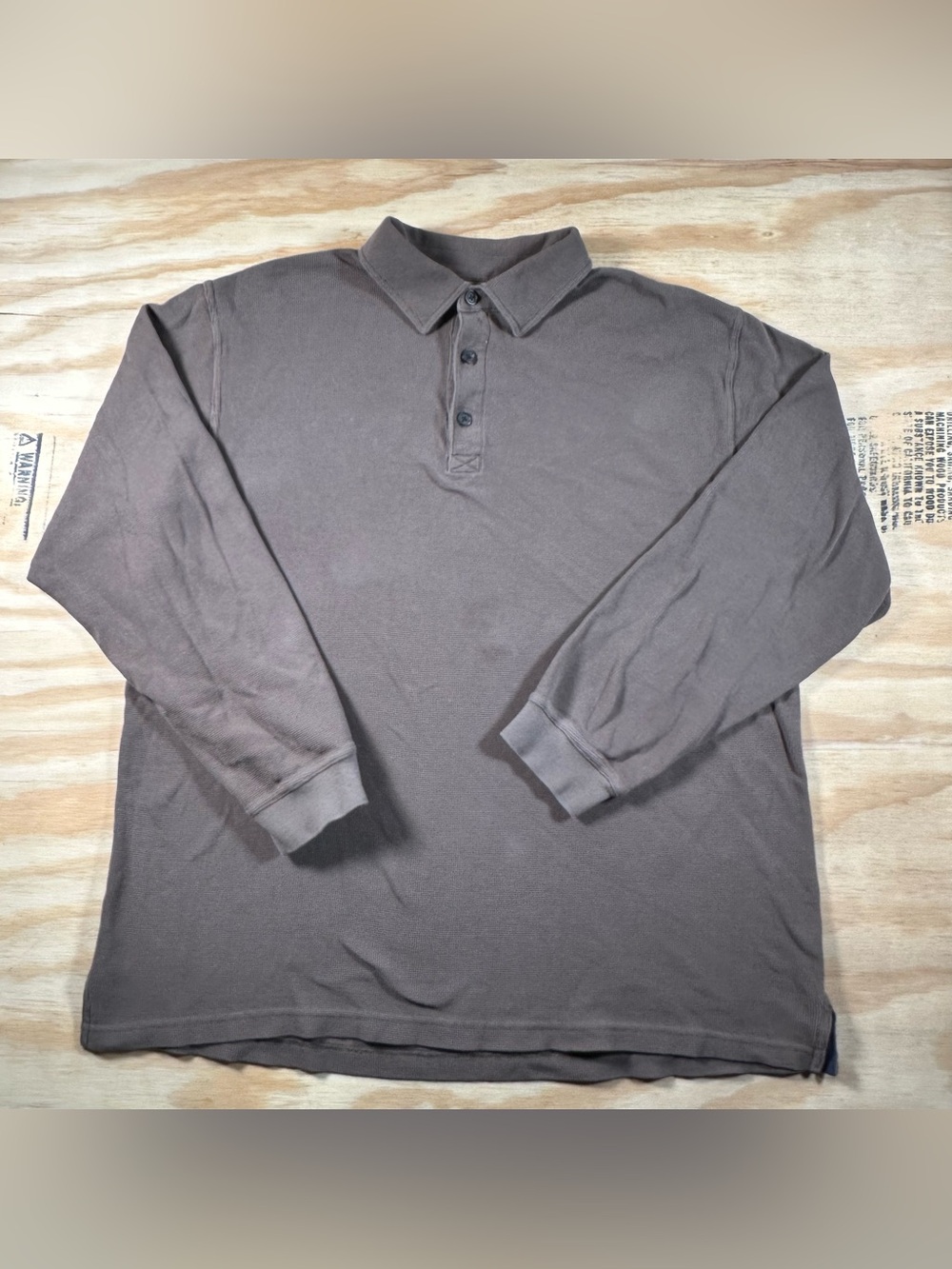 L.L. Bean Long-Sleeve Polo Shirt - Brown